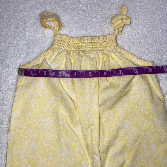 Janie & jack pretty yellow sleeveless summer romper 0/3m - Picture 5 of 8